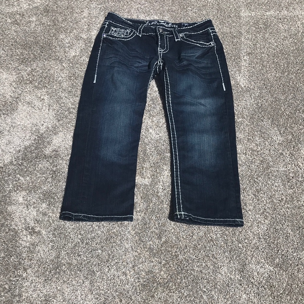 LA Idol embellished crop jeans